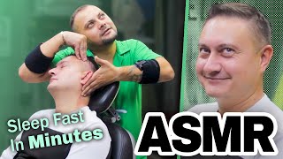 DEFINITIVE SLEEP  Amazing ASMR Barber Massage IN Real Barber Shop [upl. by Hoban]