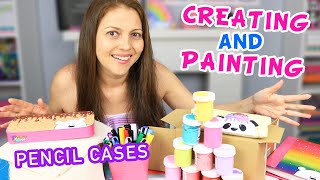 Awesome PENCIL CASES  CREATING and PAINTING  DIY Back to School  aPasos Crafts DIY [upl. by Atoel662]