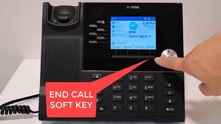 Mitel 6920 Handset  End Call  Handset Soft Key [upl. by Abisia]