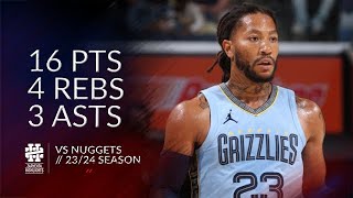 Derrick Rose 16 pts 4 rebs 3 asts vs Nuggets 2324 season [upl. by Clovis]