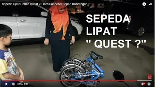 Sepeda Lipat United Quest 20 inch Suspensi Depan Boncengan ⭐⭐⭐⭐⭐ [upl. by Airpal]