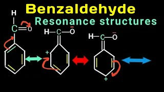 Super trick Resonance structures of benzaldehyde  resonance in benzaldehyde [upl. by Heinrick918]