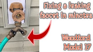 Fixing a leaking faucet  spigot model 17 woodford [upl. by Lenoil771]