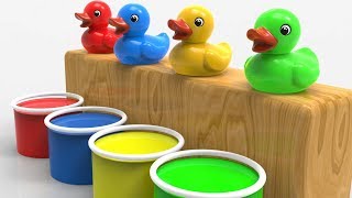 Ratustele Mele Pe Apa Sau Dus  Invatam Culorile cu Ratuste Colorate  Learn colors with Ducks [upl. by Necyla]