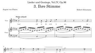 Ihre Stimme R Schumann Op963 in Ab  Piano Accompaniment [upl. by Enelrac]