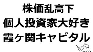 霞ヶ関キャピタルの株価乱高下！株価と決算説明資料を見ていく [upl. by Pond]