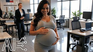 Pregnant Secretaries👩‍💼 AI LookBook  4K Hyperrealistic AI Video [upl. by Eelyek849]