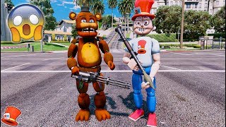 ULTIMATE FNAF BATTLE WITHERED FREDDY vs ANIMATRONIC REDHATTER GTA 5 Mods FNAF RedHatter [upl. by Mansur]