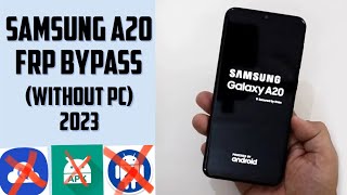 Samsung A20 frp bypass 2023 Samsung A20 google account unlock without pc new method 2023 [upl. by Penthea]