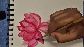 How to draw lotus flowereasy artflower drawingmandala art [upl. by Gearhart396]