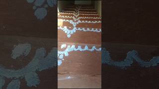 Mandna garu chuna rangoli on Diwali [upl. by Sillyhp]