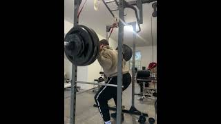 355lb beltless and sleeveless pause squat x4 legday power sports shorts gym motivation squat [upl. by Goth]