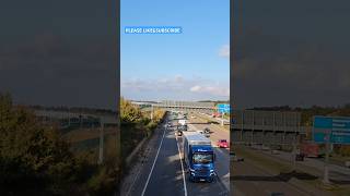 Truck Greets People With Horn on Frankfurt Autobahn viralshort car [upl. by Rustie]