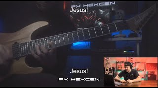 JARED DINES reacts to FX HEXCEN  solo 1  the biggest shred collab song in the world 6 [upl. by Ayit731]