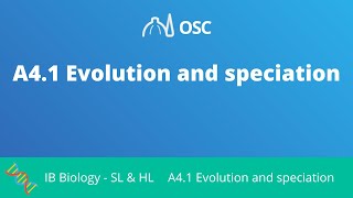 A41 Evolution and Speciation IB Biology SLHL [upl. by Koran]