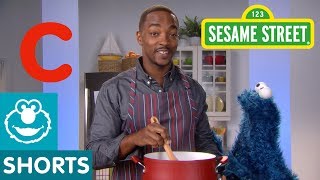 Sesame Street C is for Cooking with Anthony Mackie [upl. by Nylevol]