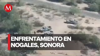 Aseguran 14 vehículos tras enfrentamiento en Nogales Sonora [upl. by Xino]