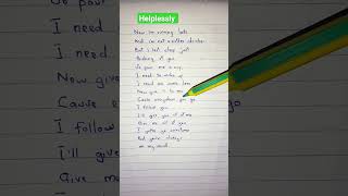 Helplessly  Tatiana Manaois lyrics helplessly manaois shorts [upl. by Elacsap443]