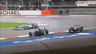 Pastor Maldonado F1 crash compilation [upl. by Alberto]