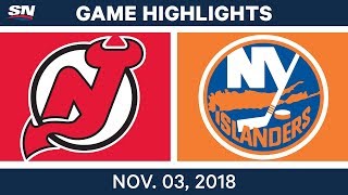 NHL Highlights  Devils vs Islanders – Nov 3 2018 [upl. by Karry]