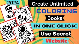 How To Create Unlimited Colouring Book In One Click  Colouring Book For Amazon KDP In 2024 [upl. by Filippa]