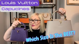 Louis Vuitton CAPUCINES  Review and Size Comparison MINI  BB amp MM [upl. by Idnam]