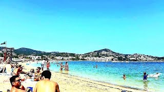 Ibiza 2023 Playa Talamanca Walking Tour to Ibiza Old Town [upl. by Hittel]