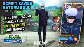 UPDATE Script Skin Xavier Jujutsu Kaisen Gojo Satoru Terbaru  No Password  Full Effect Voice [upl. by Abisha677]