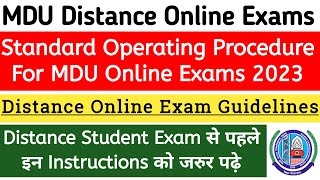 Mdu Standard Operating Procedure For Online Descriptive Exams 2023  Mdu SOP 2023  Mdu Online Exams [upl. by Celie982]