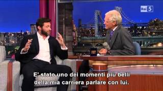 Hugh Jackman  David Letterman Show 230713 SUB ITA [upl. by Sokim611]