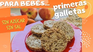 Galletas para BEBÉS de Avena Manzana y Bananas sin azúcar ni sal [upl. by Summer671]