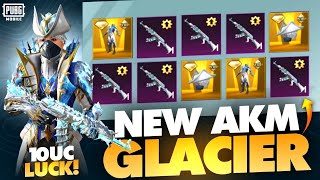 🥰NEW AKM GLACIER MAXOUT  ULTIMATE MYTHIC CRATE OPENING PUBGBGMI [upl. by La Verne]