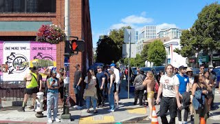 4K San Francisco 8th Street during Folsom Street Fair 2023 [upl. by Anorahs]