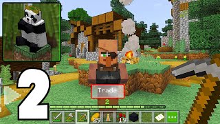 Craftsman KingCraft  Survival Gameplay Part 2 Village Exploring amp TRADING [upl. by Eltsyek]