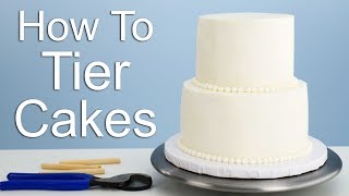 The EASIEST way to Tier a Cake [upl. by Isus106]