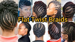 Flat Twist Braids Hairstyles  Passion Twist Braids  Natural Twist Braids  Senegalese Twist [upl. by Cheyney]