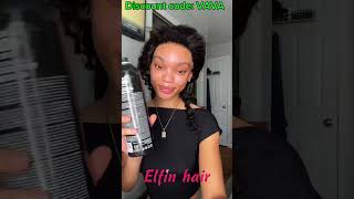 Invisible String Snug Fit 360 Wig  Lace Install Without Glue  ELFIN HAIR [upl. by Anayet462]