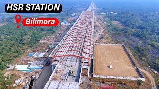 Bullet Train Station Bilimora Update  4k [upl. by Chessa]