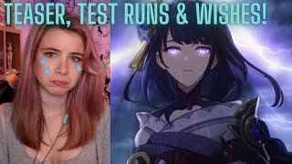 Raiden Shogun Character TEASER Reaction  Test Run with the Shogun Kujou Sara amp Sucrose  WISHES [upl. by Runstadler]