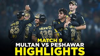 Full Highlights  Multan Sultans vs Peshawar Zalmi  Match 9  HBL PSL 9  M2A1A [upl. by Nueovas88]