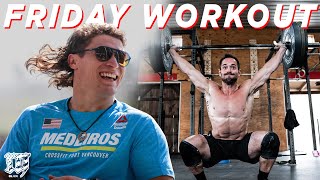 RICH FRONING amp JUSTIN MEDEIROS  Friday Workout 120420 [upl. by Clarise34]