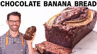 Easy Chocolate Banana Bread Recipe [upl. by Selia410]