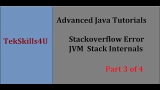 Part 3  Stackoverflow Error and jvm stack in Java Programming [upl. by Tallbott823]