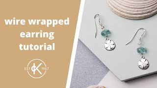 Wire Wrapped Earring Tutorial  Kernowcraft [upl. by Nylesaj451]