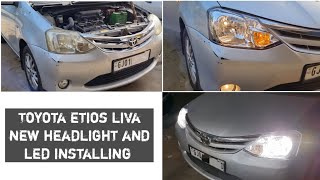 toyota etios liva headlight change [upl. by Housum678]