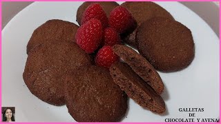 Galletas de AVENA Y CHOCOLATE Ricas y Fáciles [upl. by Teevens]