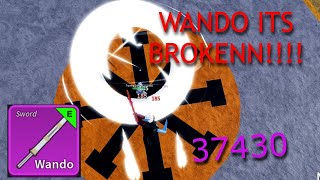 WANDO ITS BROKEN Rework Wando PVP Showcase  Blox Fruit Winter Update [upl. by Aenert]