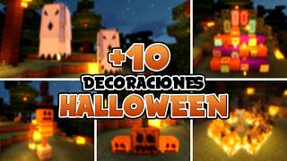 Minecraft  10 Ideas de DECORACIONES de HALLOWEEN 🎃👻 [upl. by Ainnos]