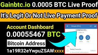 Gainbtcio Bitcoin Mining Site Review  Legit Or Not  Live 00005 BTC Payment Proof [upl. by Sair763]