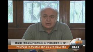 MINFIN enviará proyecto de presupuesto 2017 [upl. by Oettam]